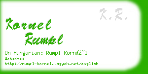 kornel rumpl business card